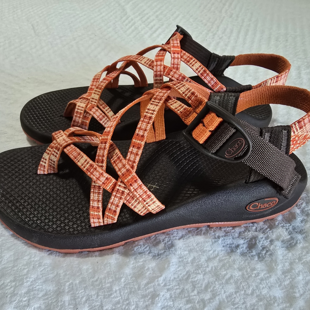 Chaco Women's Sandals - Black and Orange - Picture 2 of 4